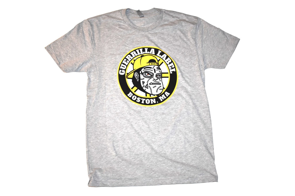 Guerrilla Boston Hockey T-Shirt- Grey