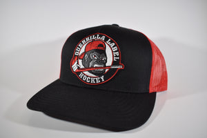Guerrilla Hockey Mesh Snapback- Black/Red