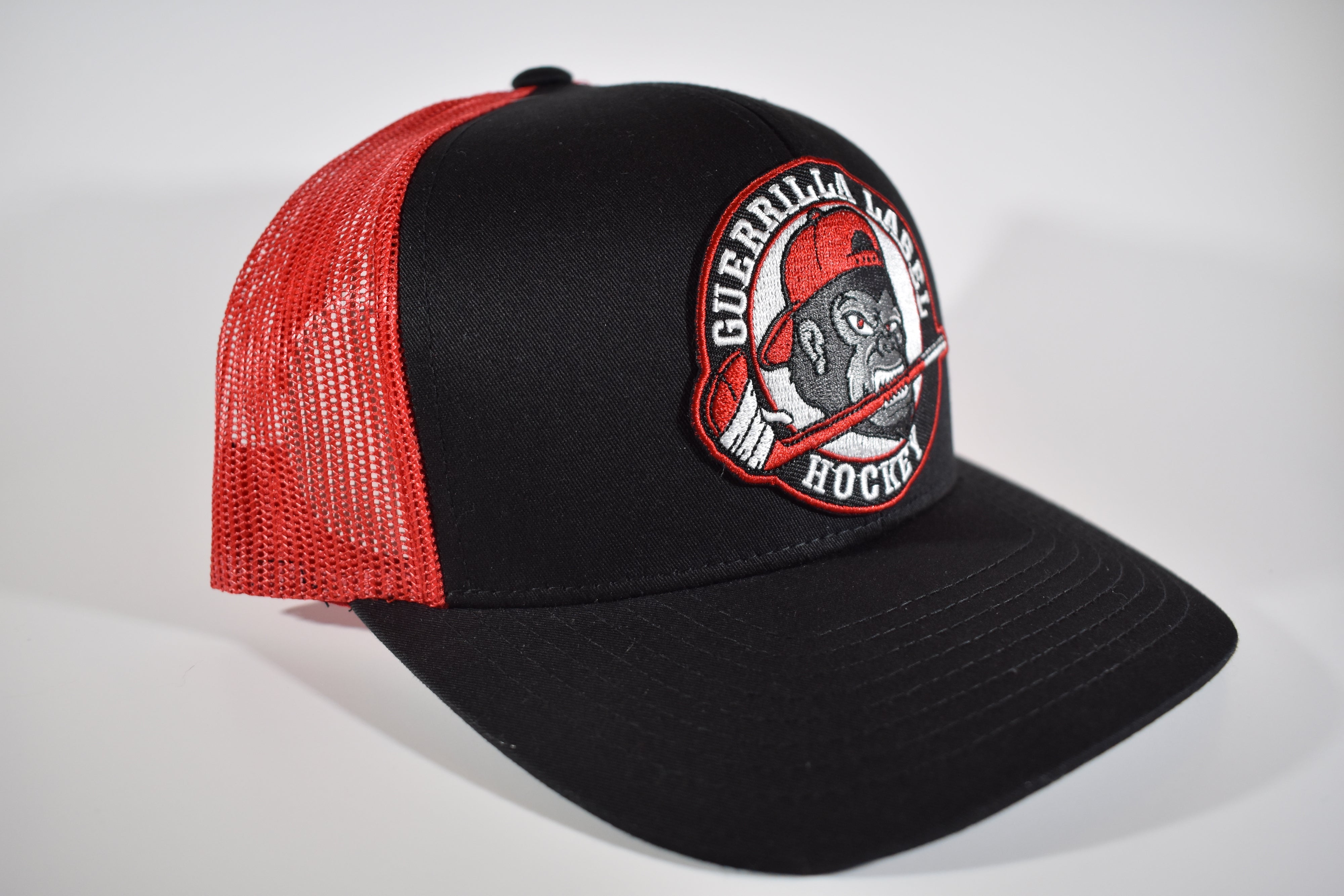 Guerrilla Hockey Mesh Snapback- Black/Red